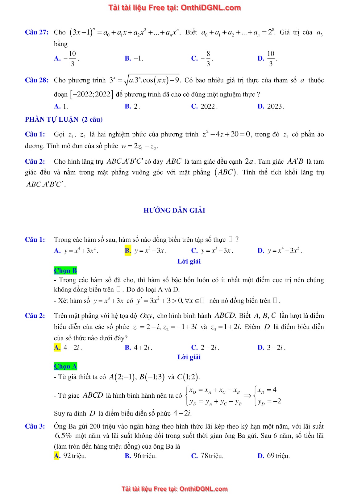 16 Đề ôn DGNL Sư Phạm HN môn toán - có đáp án