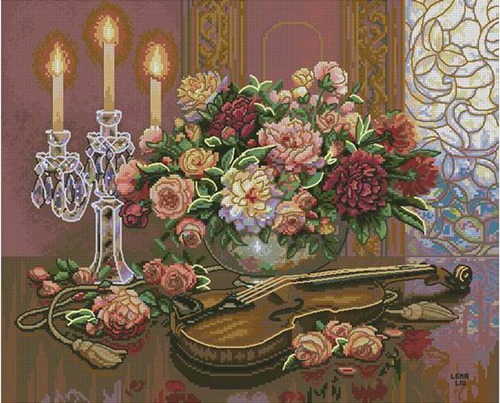 DIM35185 Roses And Violin