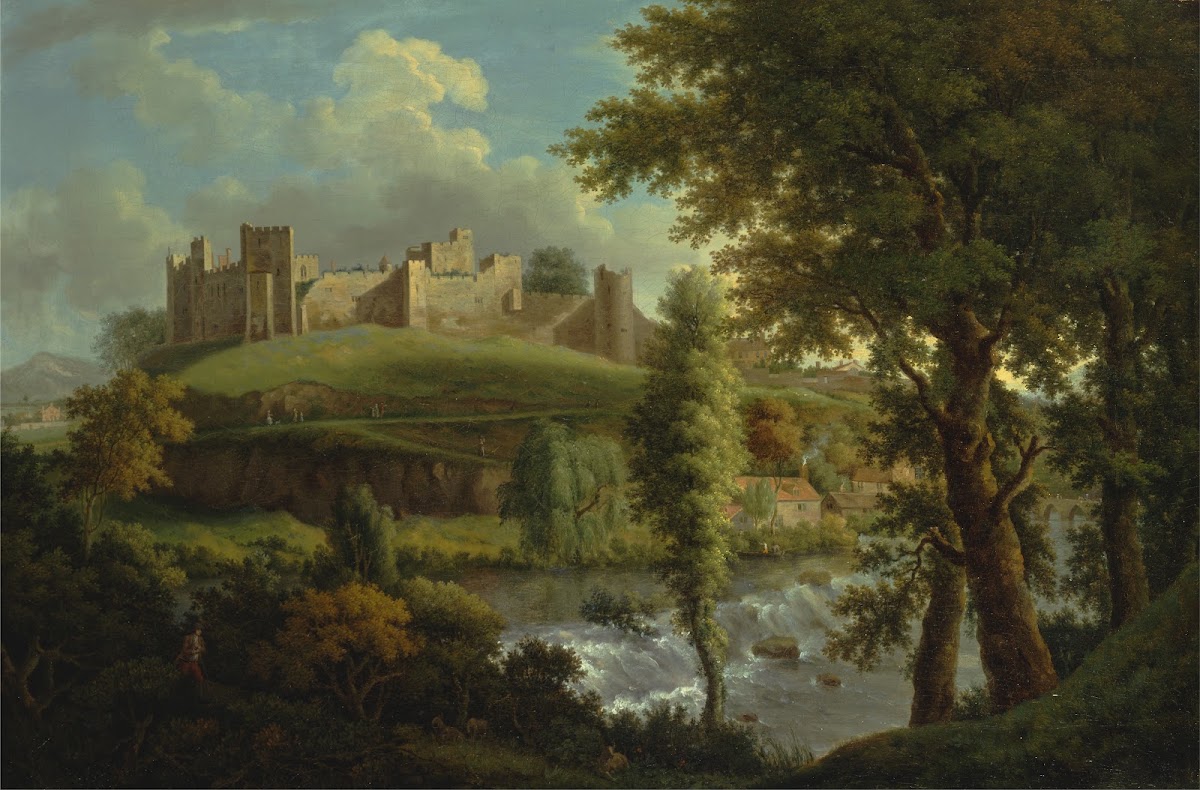 Ludlow Castle with Dinham Weir from the South West 1765 to 1769