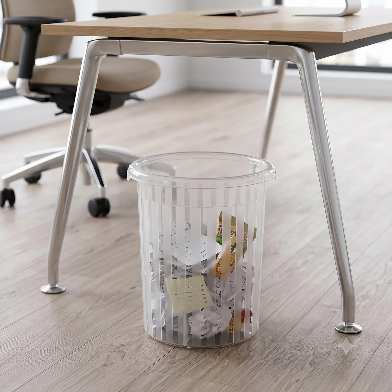 Cesto Papelero Transparente 5l 21x23,5