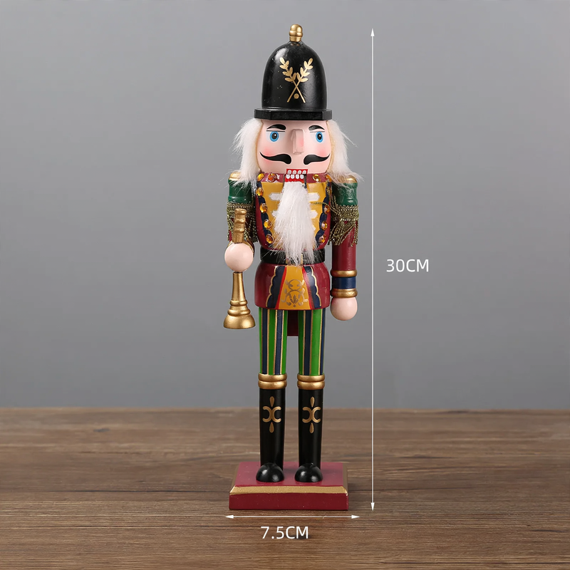 Nutcracker figure made of pine wood, European style