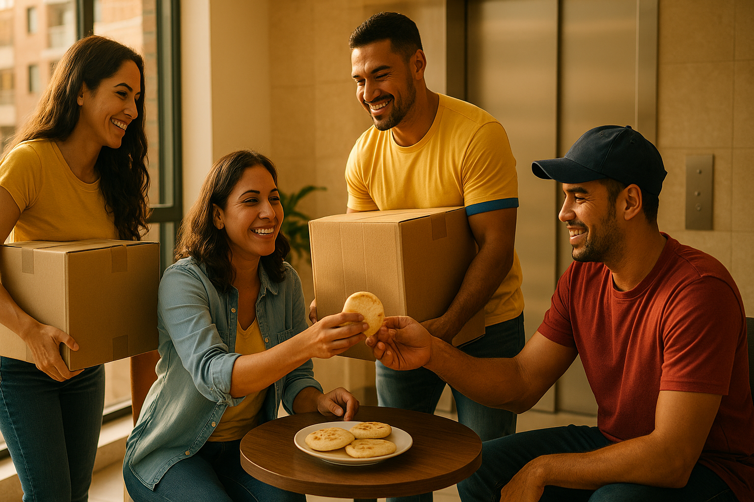Venezolanos en el exterior ayudándose con mudanza y comida casera