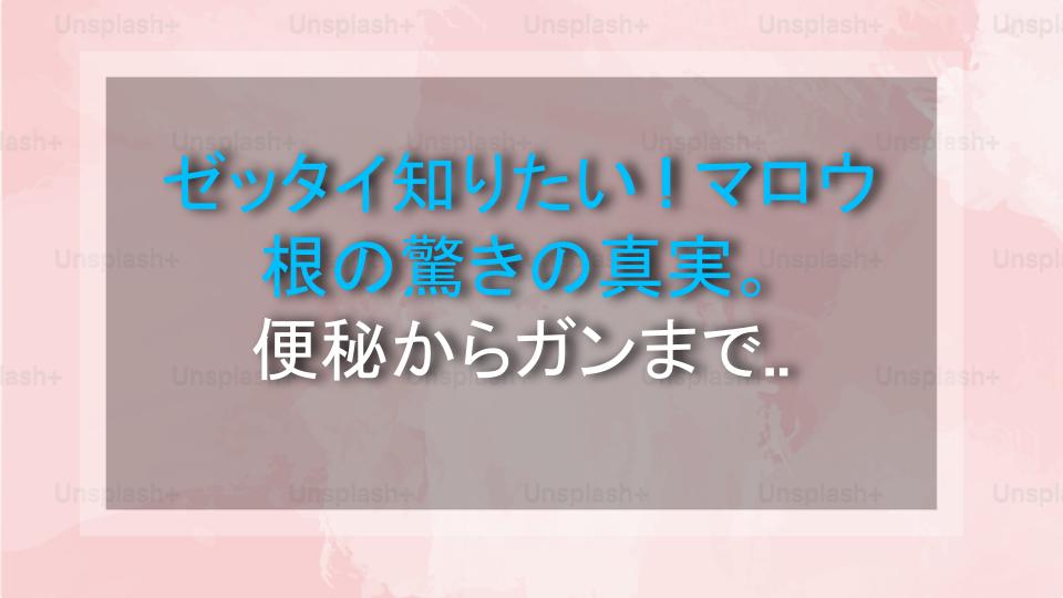 ゼッタイ知りたい！マロウ根の驚きの真実。便秘からガンまで？医者も見逃した古代ハーブの秘密