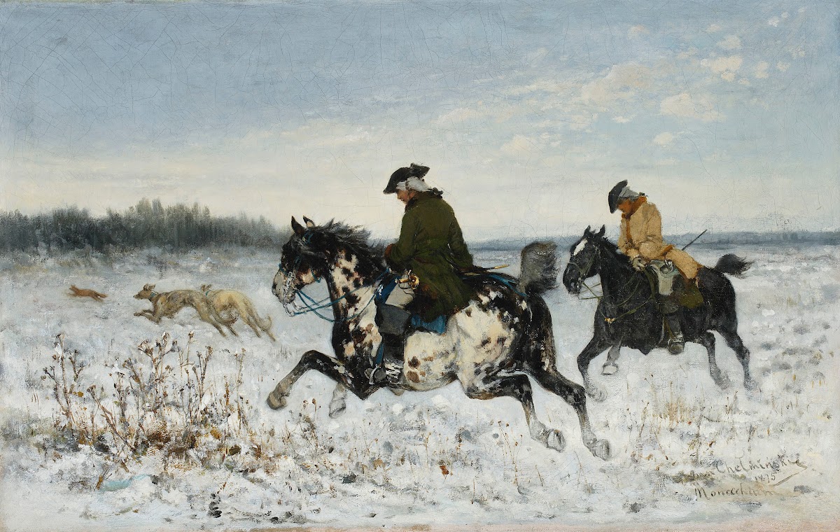 Hunting With Greyhounds 1875