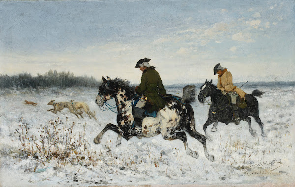 Hunting With Greyhounds 1875
