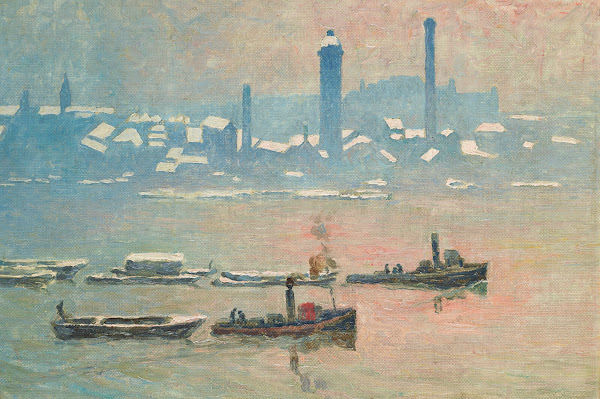La Tamise sous la neige 1916