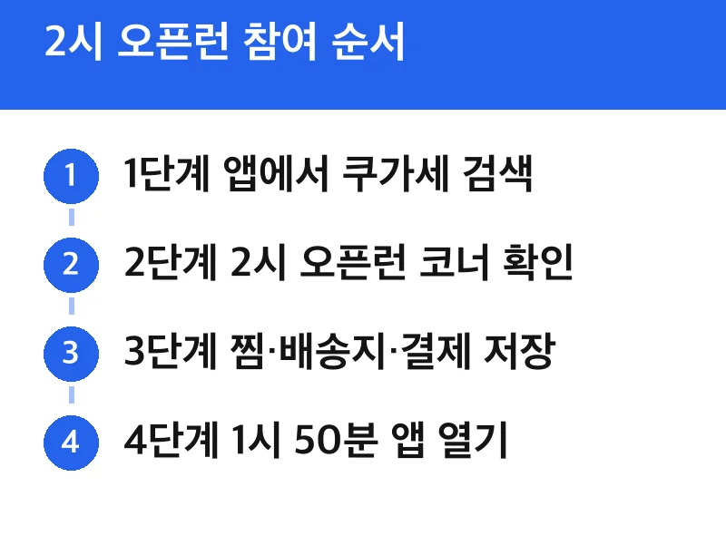 2시 오픈런 참여 순서