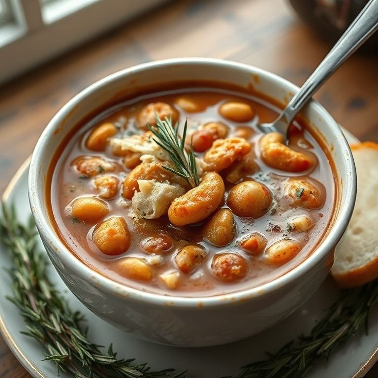 Rosemary Roasted Garlic Bean Soup – Easy Homemade Comfort Food in 40 Minutes