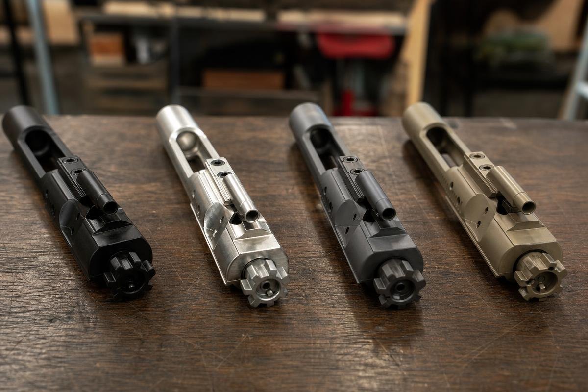Comparison of AR-15 bolt carrier group surface treatments