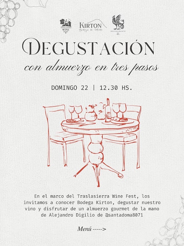 Degustación con almuerzo en tres pasos