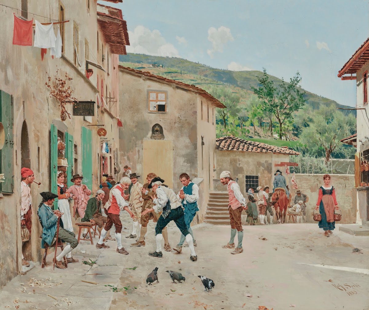 A game of Morra 1883