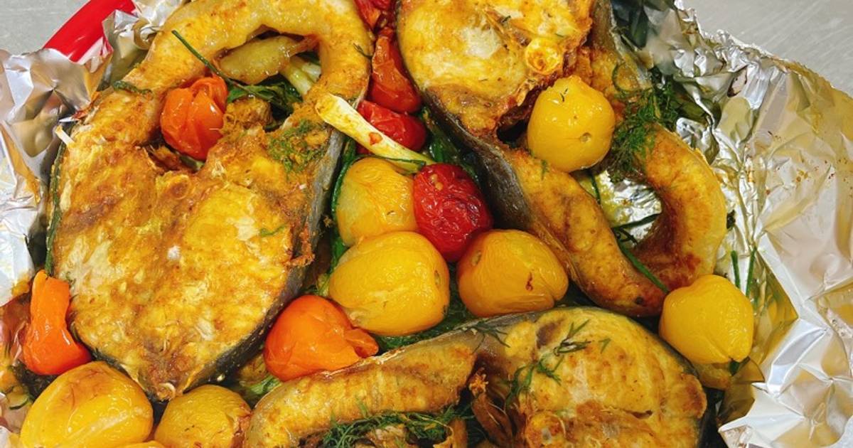 Cá nướng cà chua bi