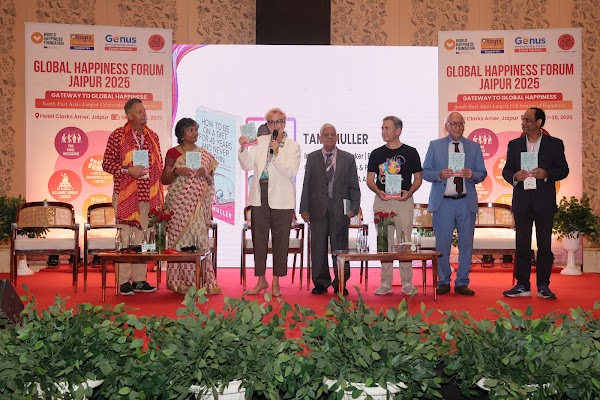 Group of authors and hosts, book launch