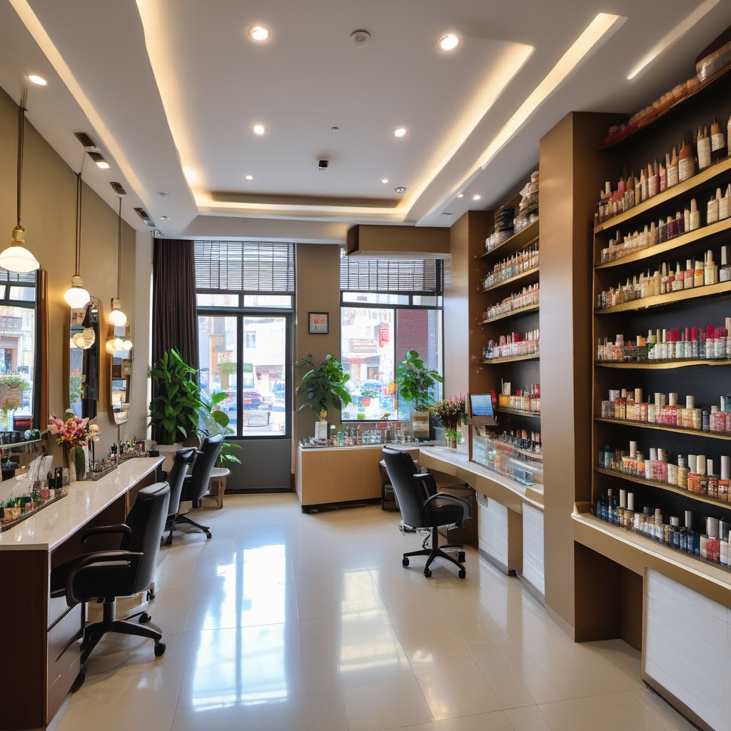 Hình minh họa: Khung cảnh cửa hàng và quy trình kinh doanh