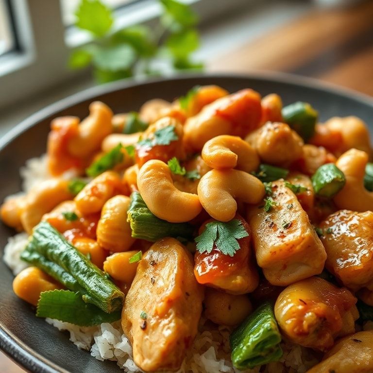 Easy Cashew Chicken Stir Fry Recipe for Dinner: Quick & Crunchy Weeknight Meal finished