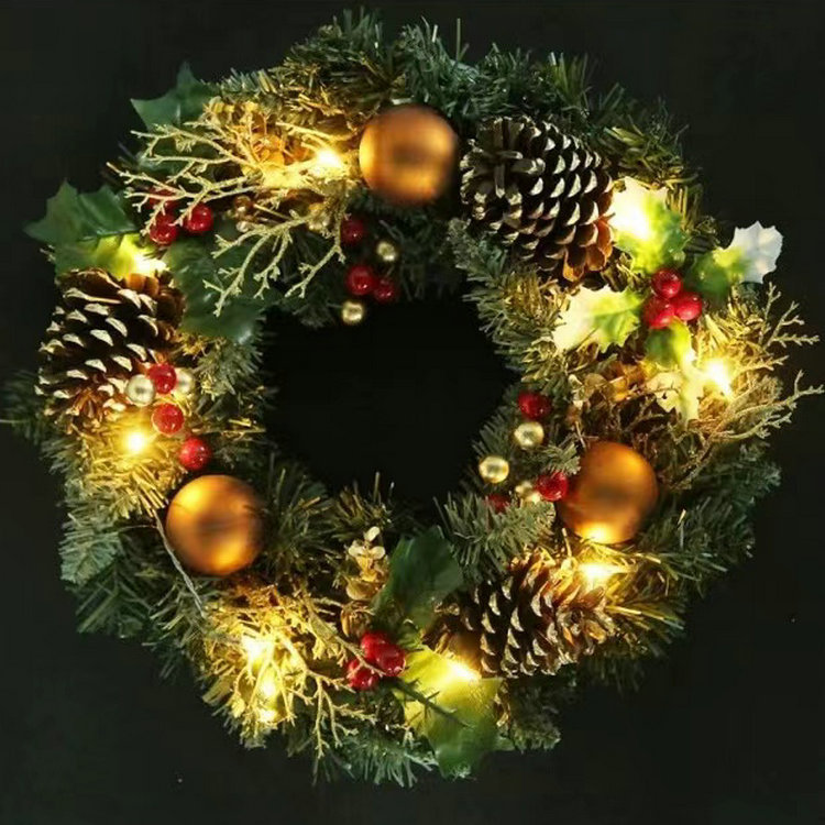 Illuminated Christmas Wreath, 40 cm