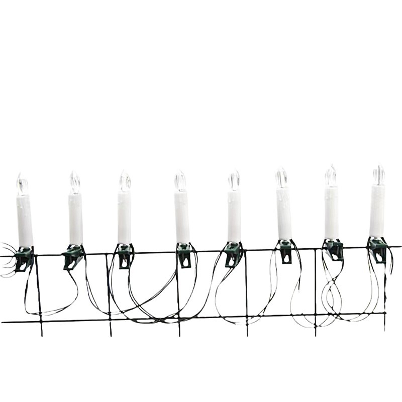 LED-Lichterkette mit Kerzen-Clips