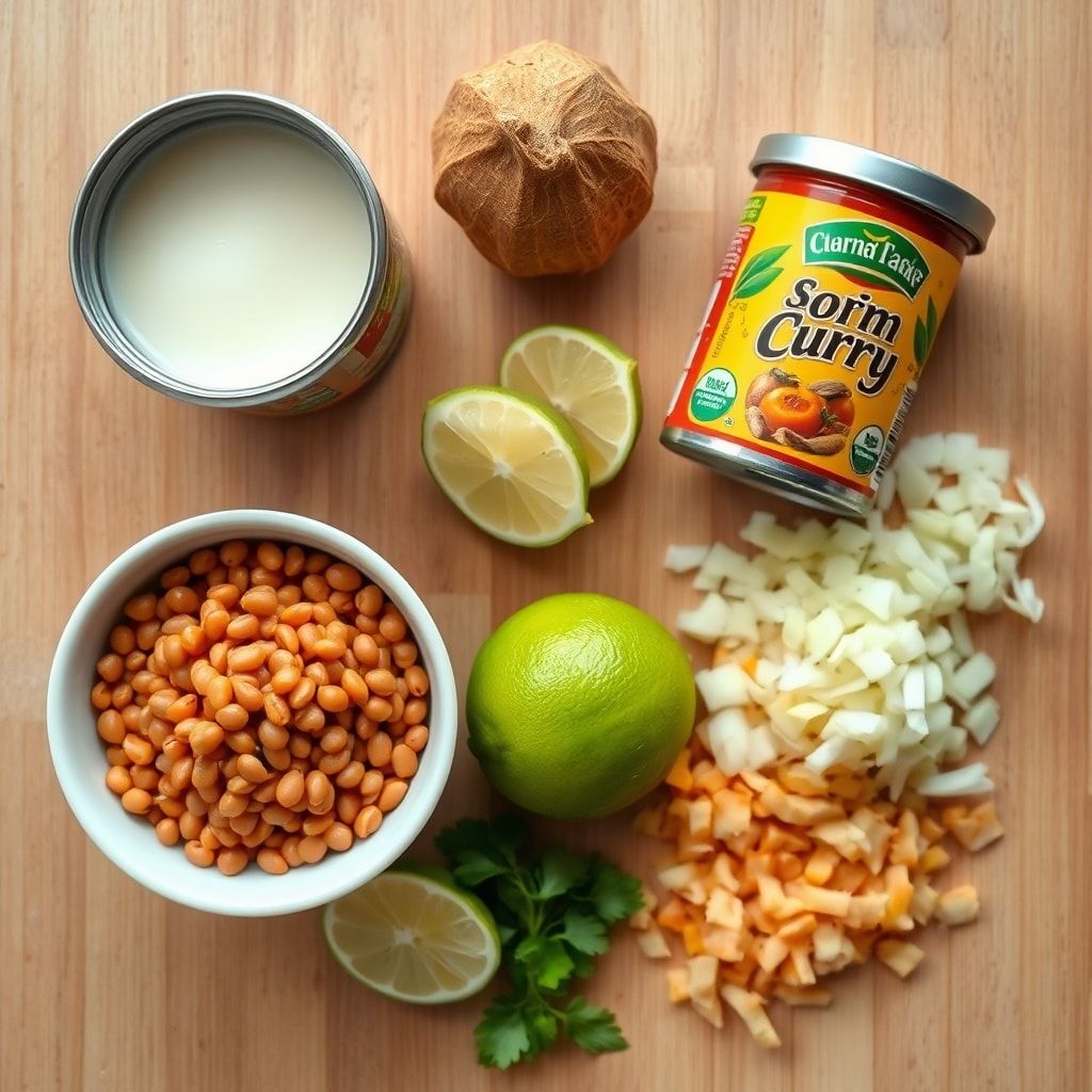 Ingredients for Creamy Thai Coconut Red Lentil Soup Recipe – Easy Weeknight Comfort