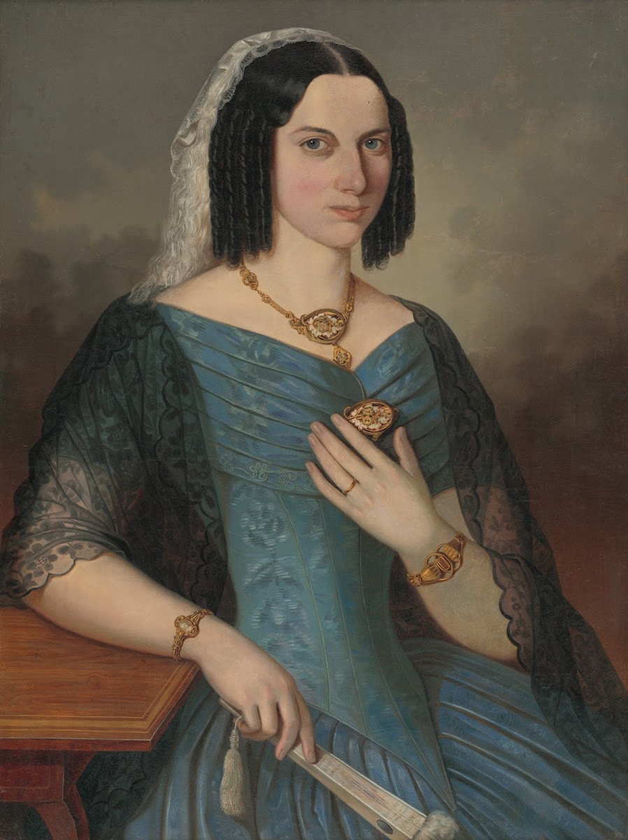 Portrait of a lady in blue 1854