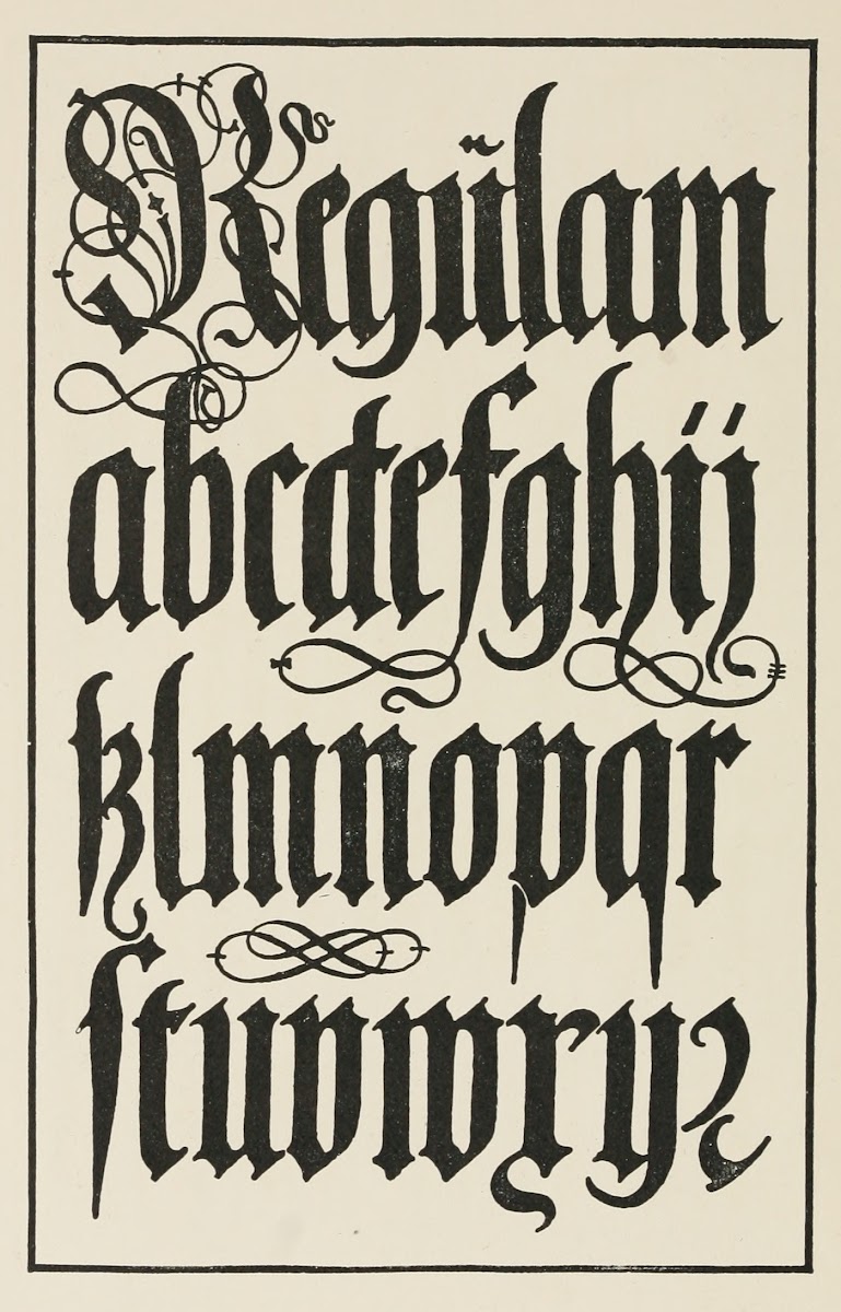 German Blackletters From a Brass 1902