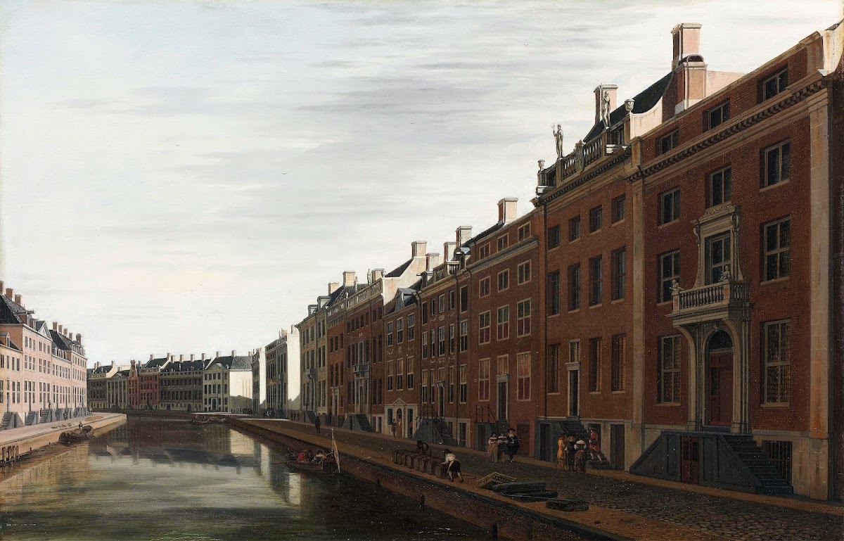 De Gouden Bocht in de Herengracht in Amsterdam vanuit het westen 1672