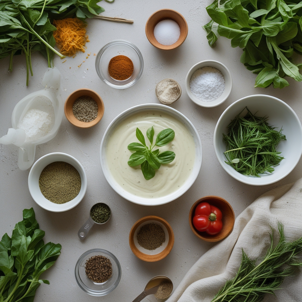 Ingredients for How to Make Creamy Homemade Caesar Salad Dressing – Easy & Delicious