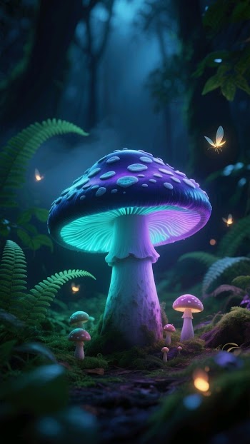 Mushrooms Digital Art Picture