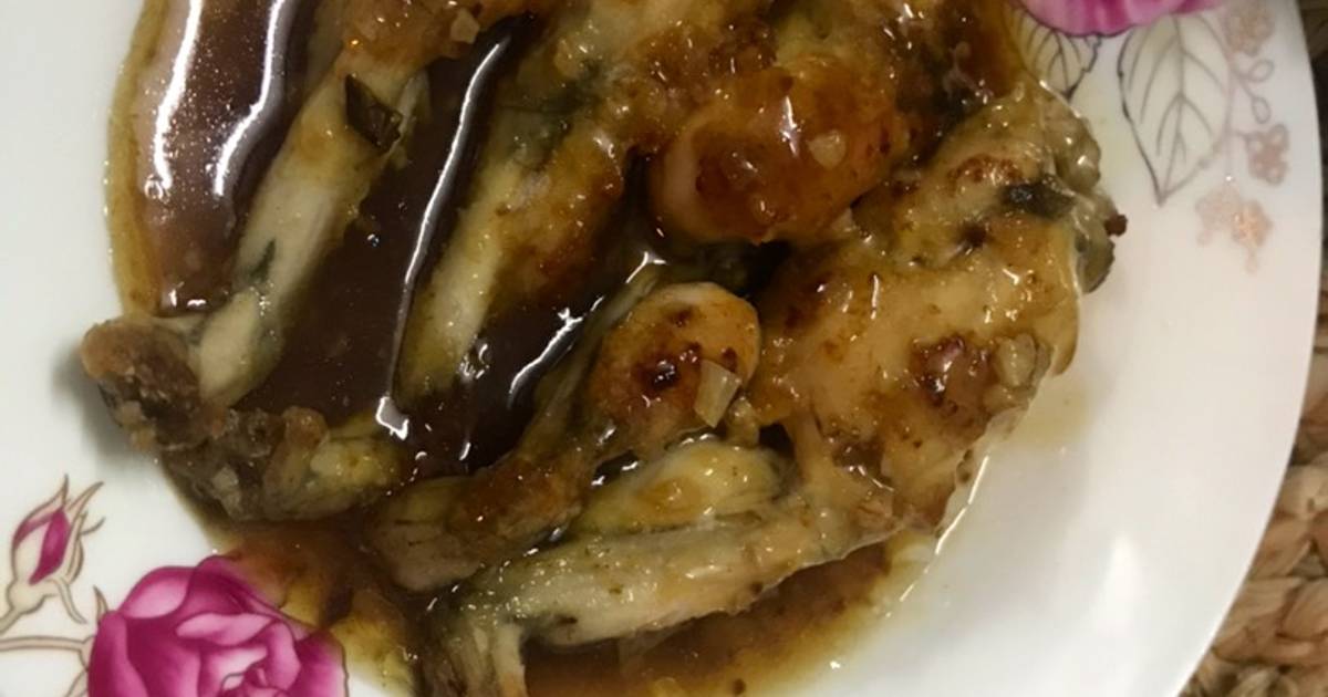 Ăn dặm: đùi ếch sốt dầu hào