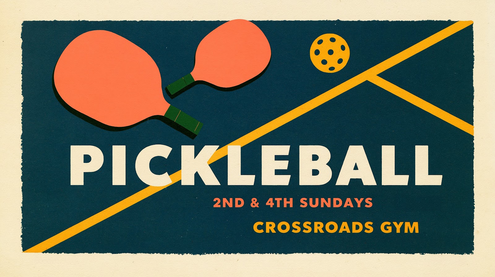 Pickleball at Crossroads on Sunday, September 13 from 3 to 5 PM