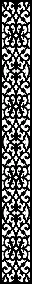 Ornate Scrollwork Panel Free SVG for Fiber Laser cutting and engraving, decorative symmetrical pattern.