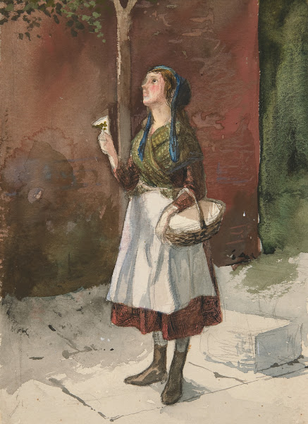 Study of a young girl in agarden