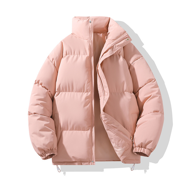 Men's quilted jacket, solid color, loose fit, urban style