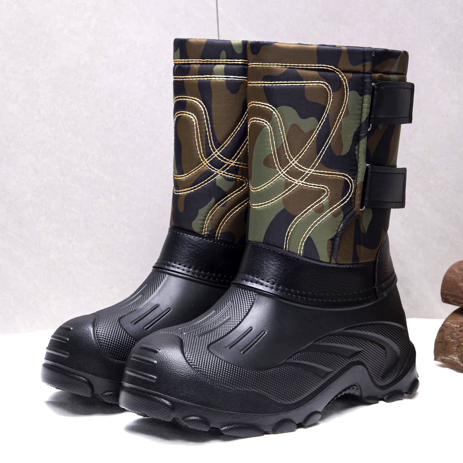 Insulated Men's Winter Boots, Slip-Resistant