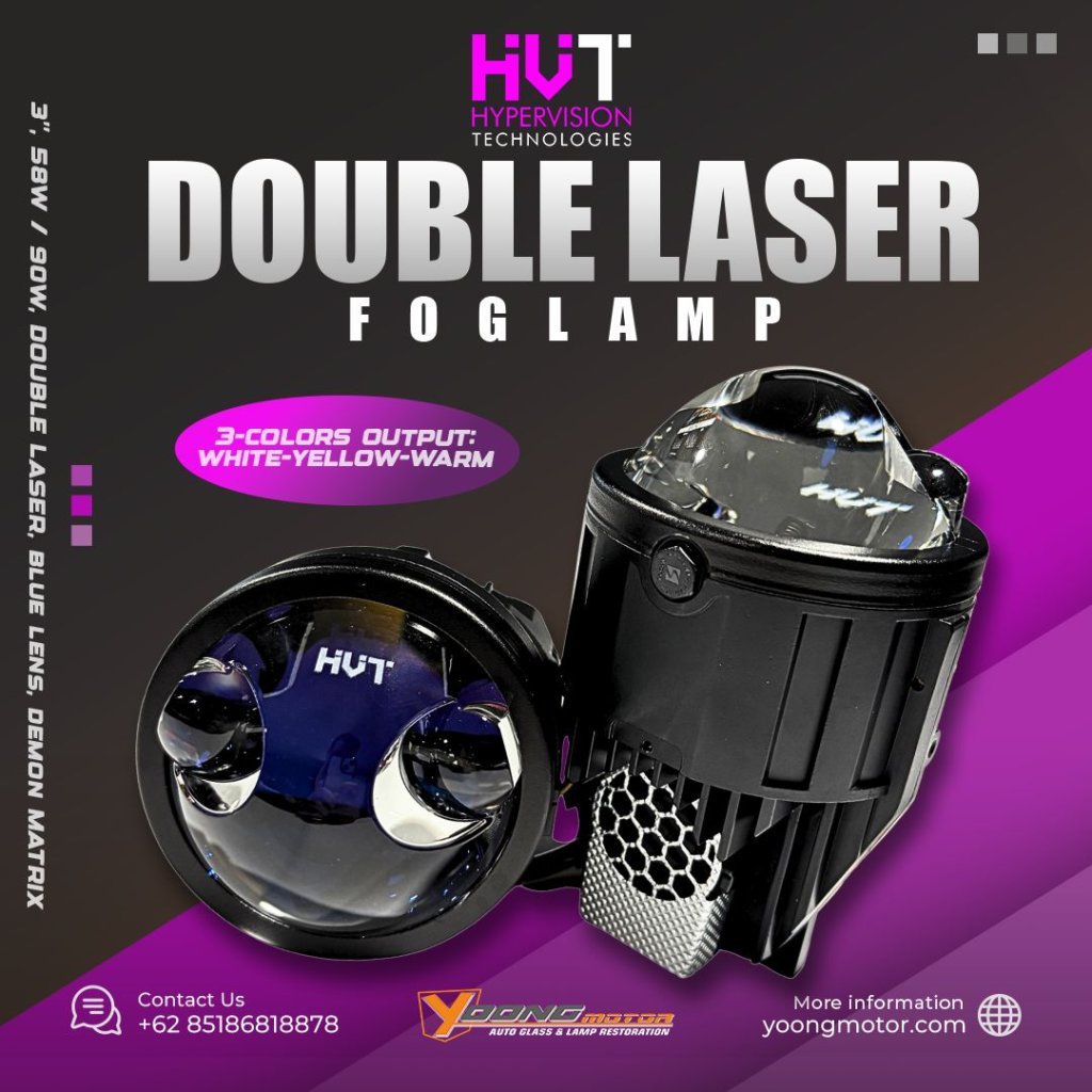 HVT DOUBLE LASER 3-WARNA FOGLAMP