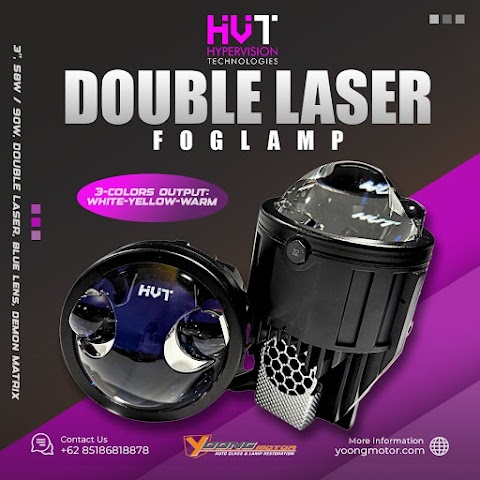HVT DOUBLE LASER 3-WARNA FOGLAMP