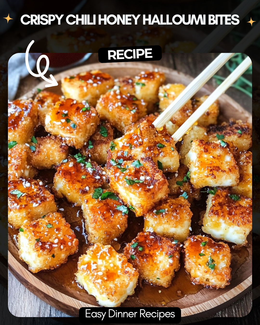 Crispy Chili Honey Halloumi Bites