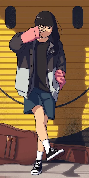 Anime Girls, Smiley, Cropped, Musical Instrument 4K Wallpaper Background