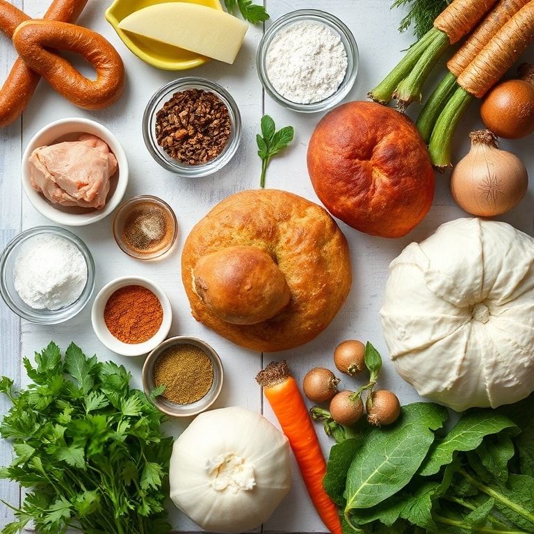 Ingredients for Oktoberfest Pretzel Muffins – Soft, Chewy Delight at Home: Easy Homemade Treat