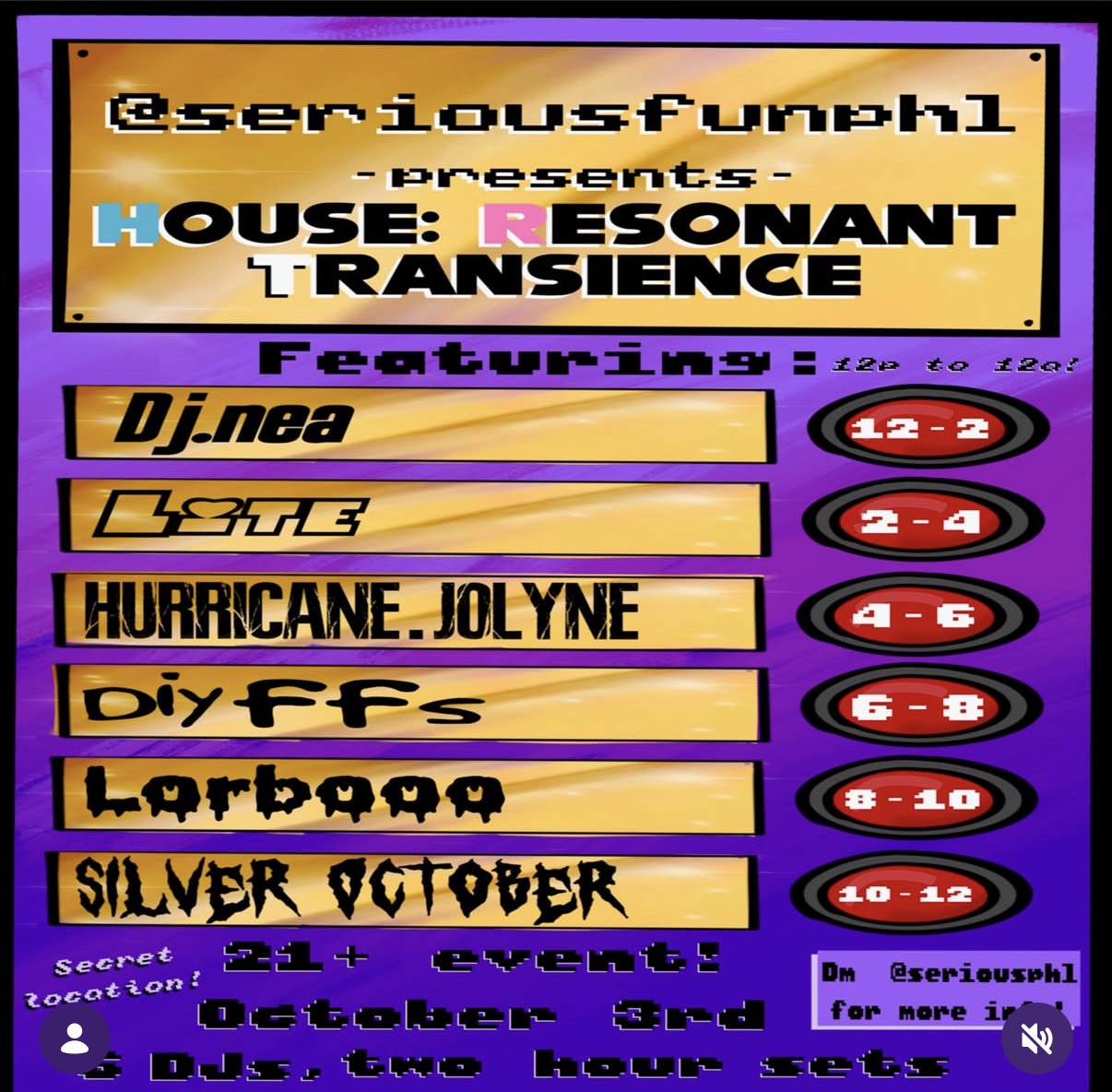 Flyer for House: Resonant Transience
