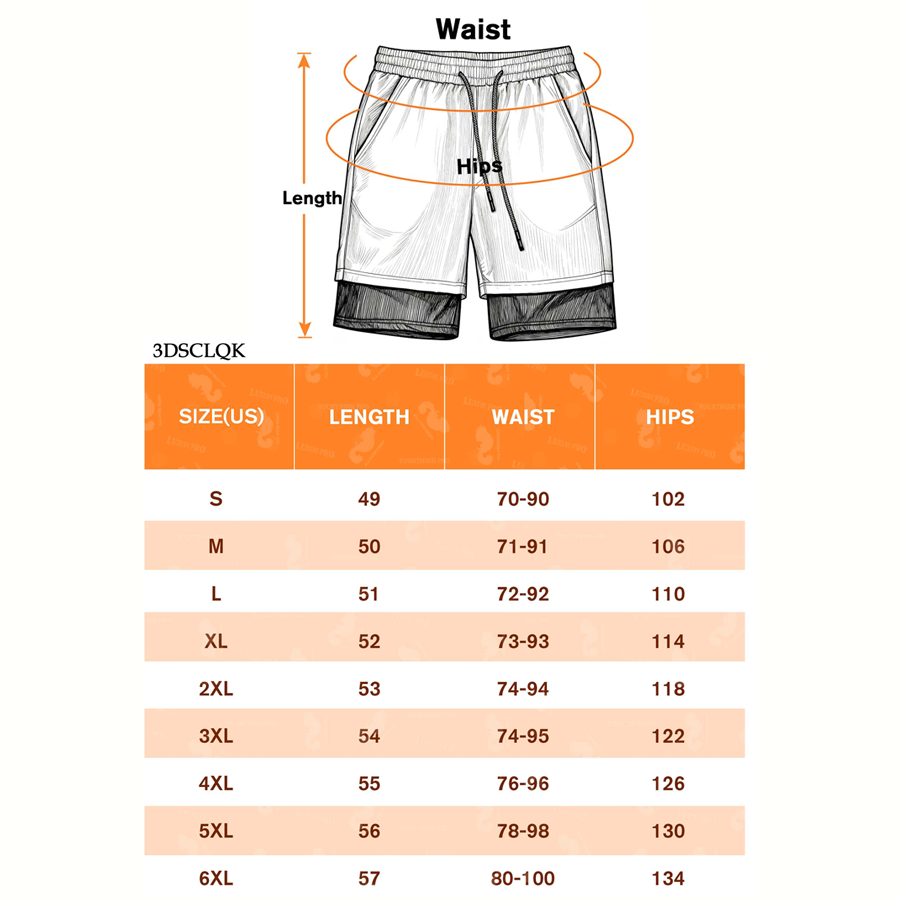 AOP double-layer basketball shorts