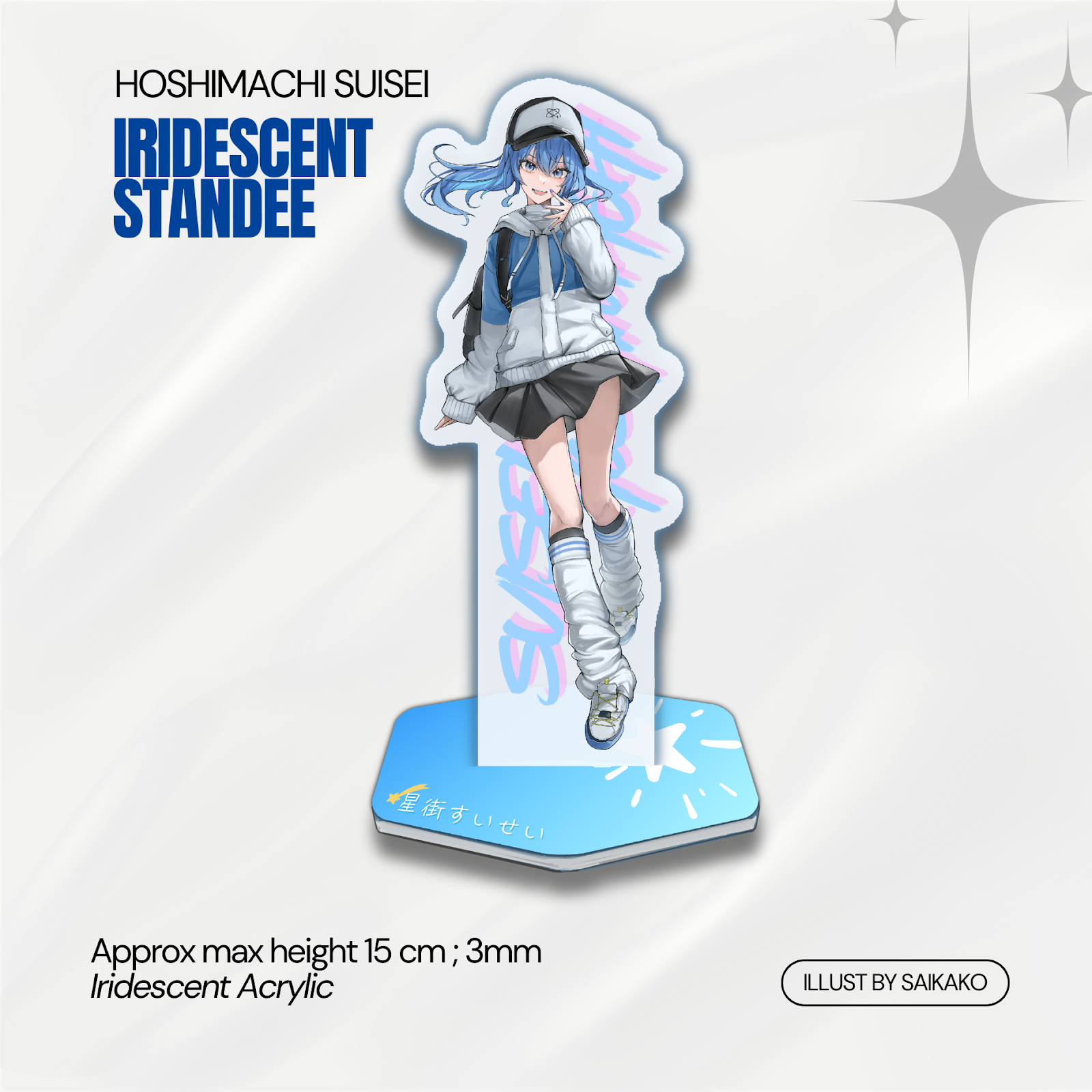 Hoshimachi Suisei Iridescent Standee by Saikako