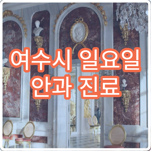 여수시 일요일 안과 진료 병원 – 결막염, 눈 다침, 시력 문제 주말 진료 안내