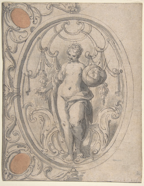 Design for an Ornamental Panel with the Figure of Astronomy