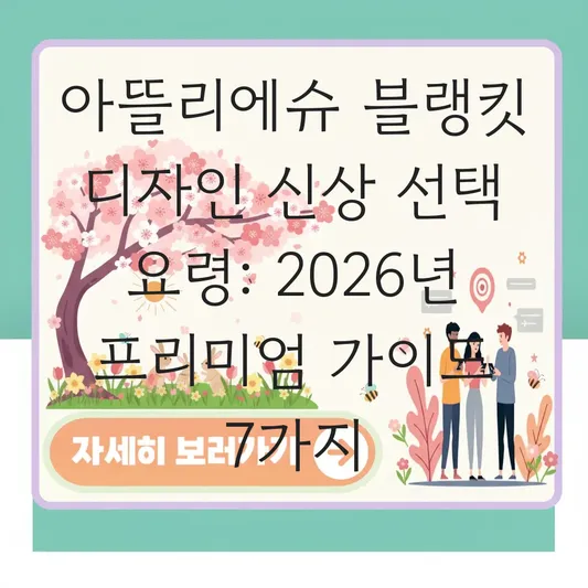 아뜰리에슈 블랭킷 디자인 신상 선택 요령