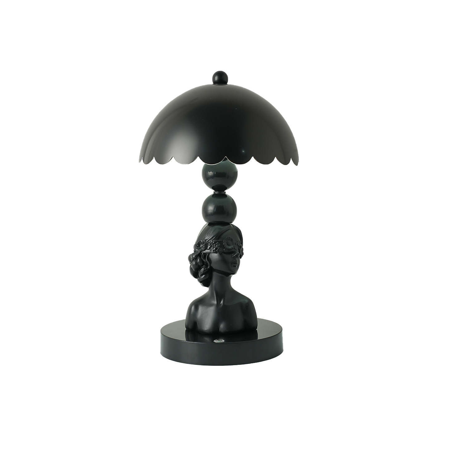 Blindfolded Girl Table Lamp, ABS, black