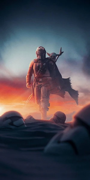 Grogu, Yoda, The Mandalorian - Season 2, Star Wars, Mandalorians Full HD iPhone Wallpaper Background