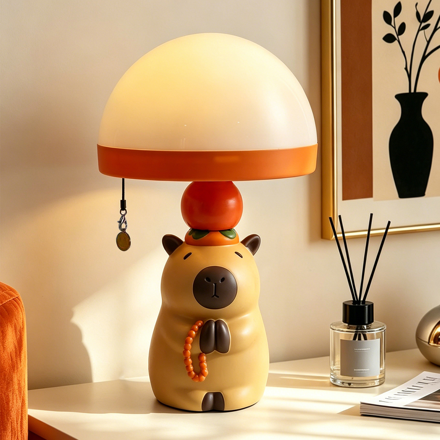 Cute character lamp with touch switch