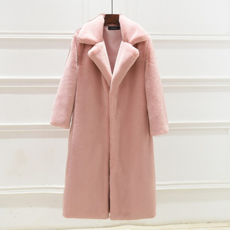 Women's fur-look coat for street style