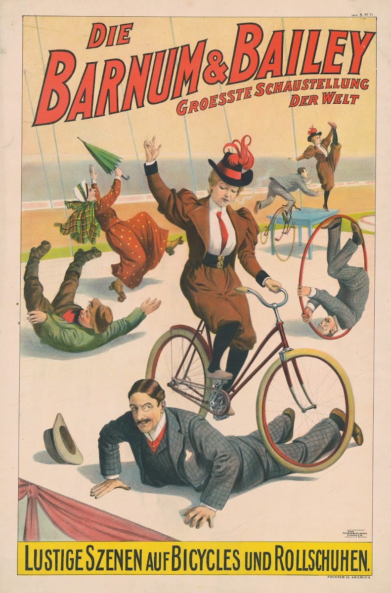 Die Barnum  Bailey Groesste Schaustellung der WeltLustige Szenen auf Bicycles un
