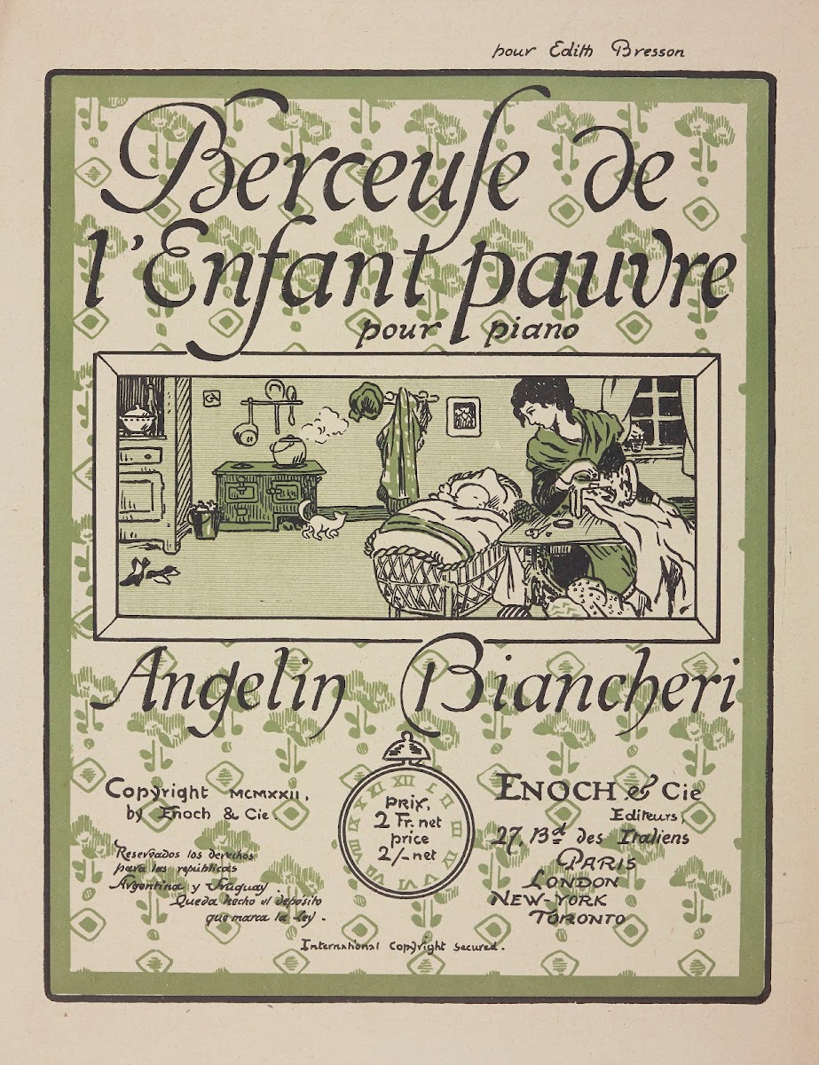 Berceuse de lenfant pauvre 1922